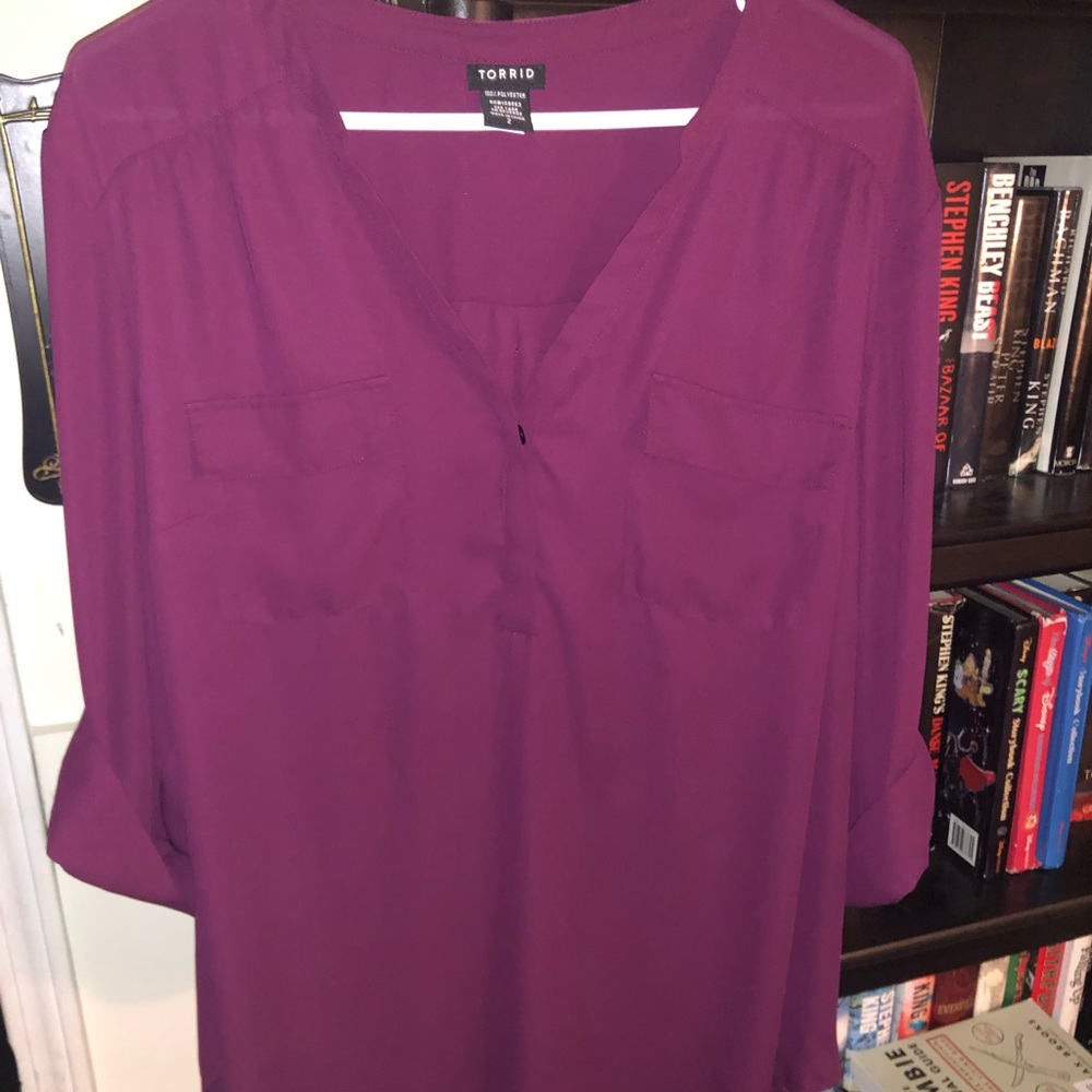 Torrid - Purple Quarter Sleeve Blouse
